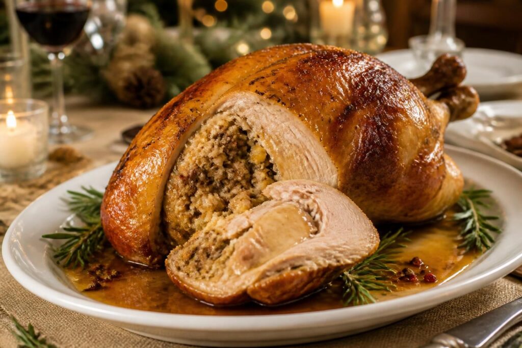 découvrez notre recette de chapon farci aux foie gras, une alliance gourmande parfaite pour sublimer vos repas festifs et émerveiller vos convives.