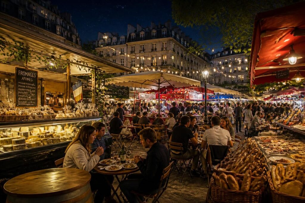 découvrez les meilleurs marchés nocturnes de paris et savourez des délices gourmands dans une ambiance unique et animée. où trouver les saveurs authentiques après le coucher du soleil ?