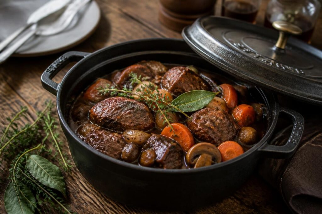 découvrez la recette traditionnelle du civet de chevreuil en cocotte en fonte, un plat savoureux à maîtriser pour régaler vos convives avec des saveurs authentiques.