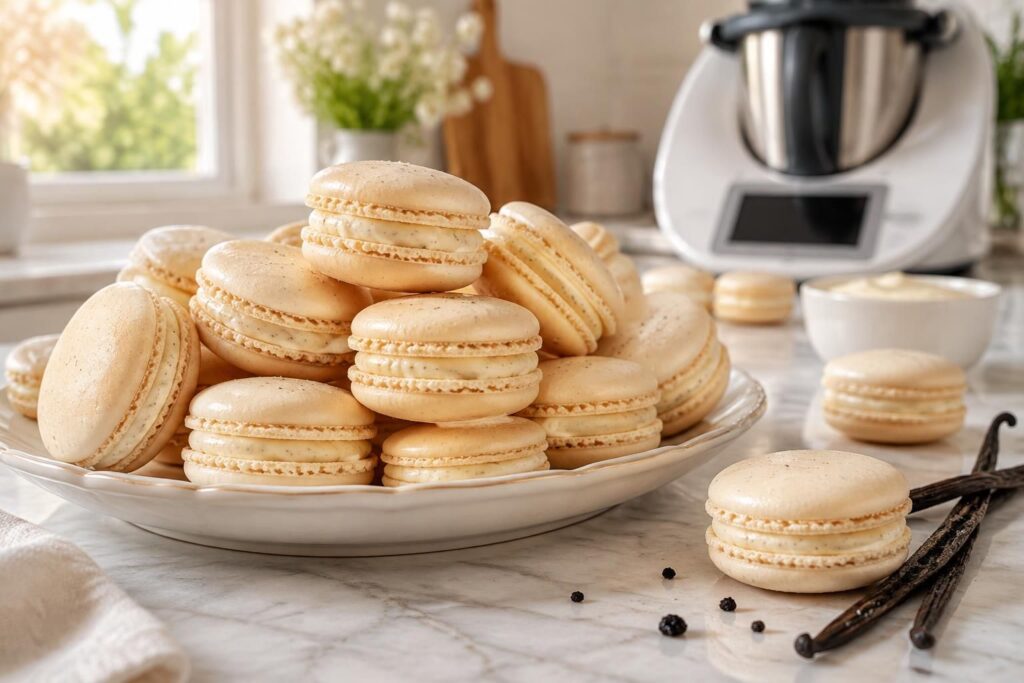 découvrez la recette classique des macarons à la vanille et nos astuces thermomix pour réussir des coques lisses et une garniture délicieuse.