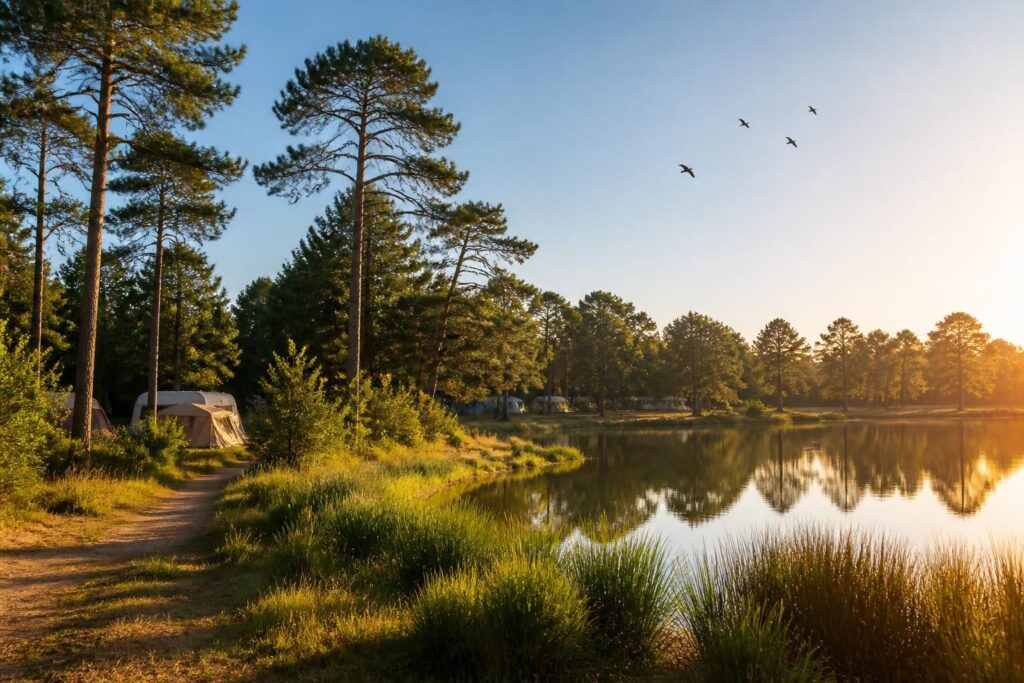 découvrez le camping lou broustaricq à sanguinet, un havre de paix en pleine nature au cœur des landes, idéal pour des vacances reposantes et authentiques.