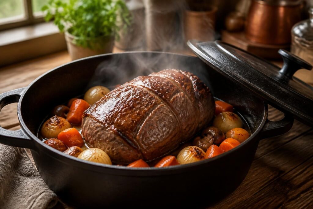 découvrez comment réussir un rôti de chevreuil en cocotte parfaitement savoureux, sans marinade, grâce à une cuisson simple et efficace pour un repas gourmand.
