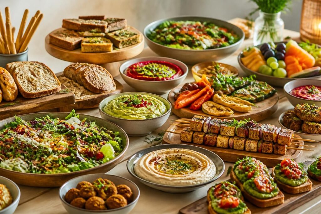 découvrez des idées savoureuses pour composer un buffet vegan qui séduira tous vos invités, avec des recettes sans viande gourmandes et faciles à réaliser.